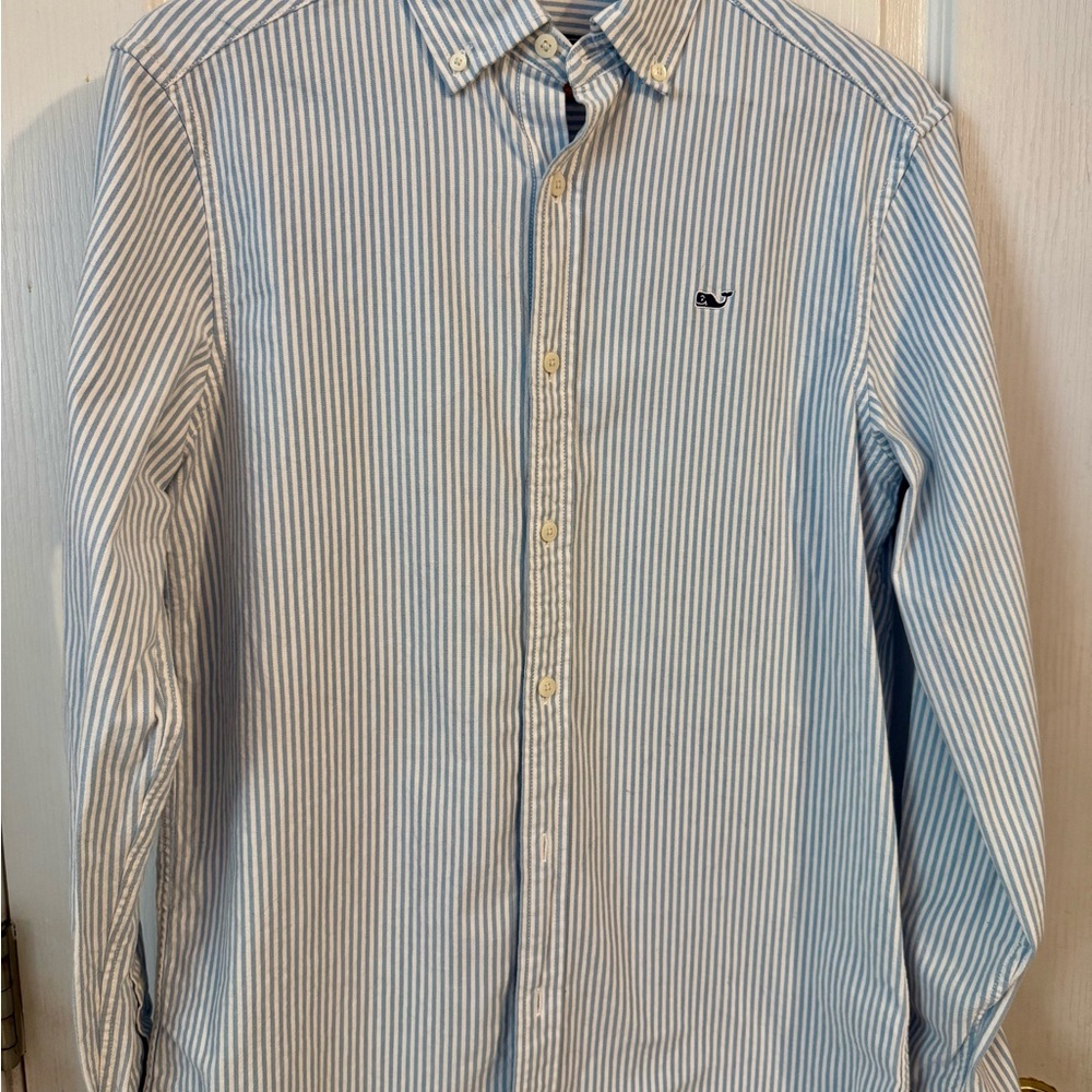 Vineyard Vines Light Blue Striped Button Down Shirt